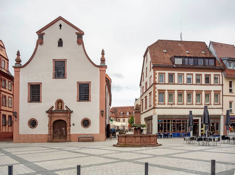 City view of Tauberbischofsheim, a town in Southern Germany