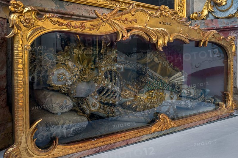 Church of St Gallus and Ulrich, relic of St Clement, Kisslegg, Allgäu, Baden-Württemberg, Germany