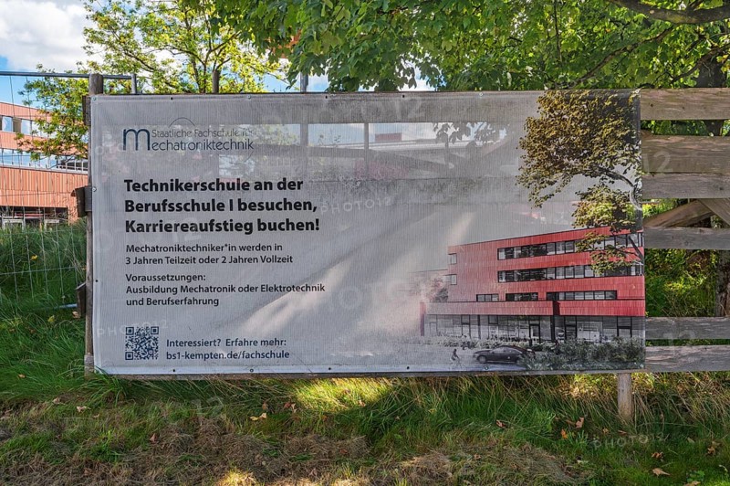 Advertising poster, Becoming a mechatronics technician, State Technical College, Kempten, Allgäu, Swabia, Germany