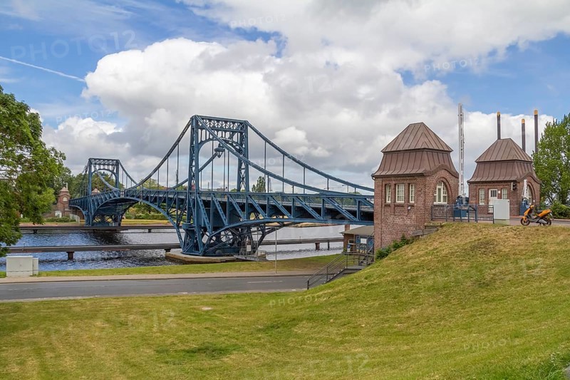 Wilhelmshaven with Kaiser Wilhelm Bridge in Northern Germany