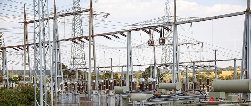 Detail of a electrical substation in Southern Germany