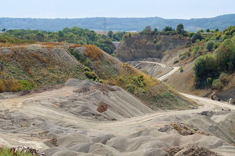 Sunny stone pit scenery in Southern Germany