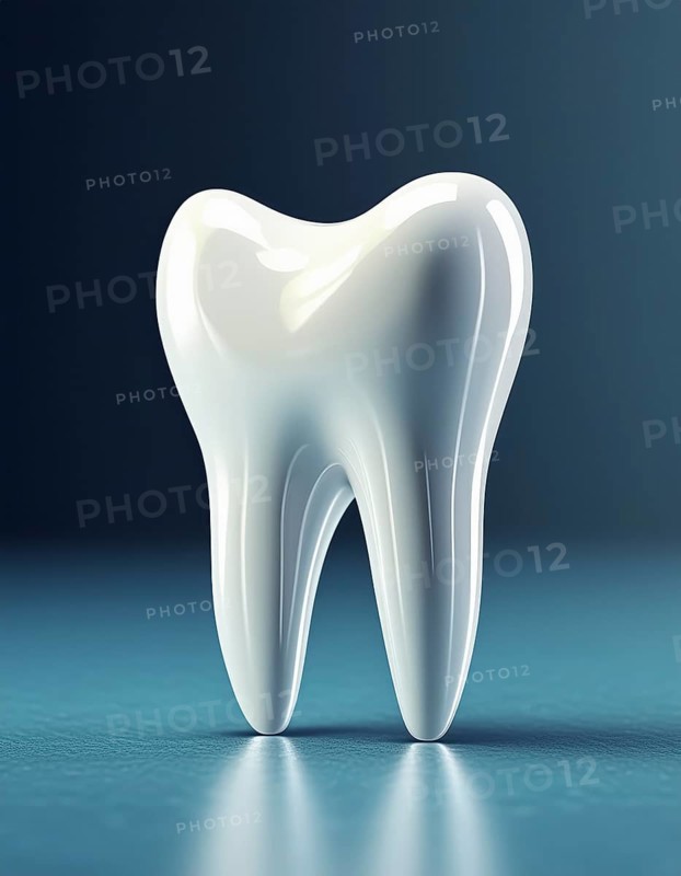 AI generated image showing a human back tooth in clean ambiance