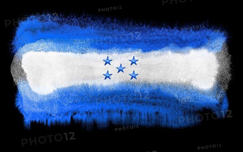 Watercolor illustration of the Honduras flag