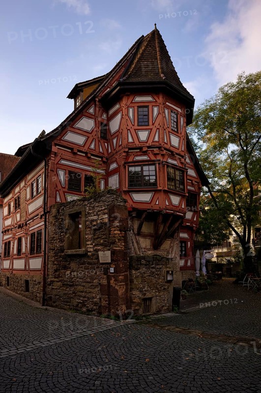 Klösterle wine tavern, oldest residential building in the Stuttgart area, half-timbered house, Bad Cannstatt, Stuttgart, Baden-Württemberg, Germany