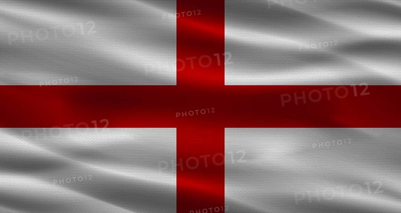 England flag with fabric texture. Realistic flag of England waving