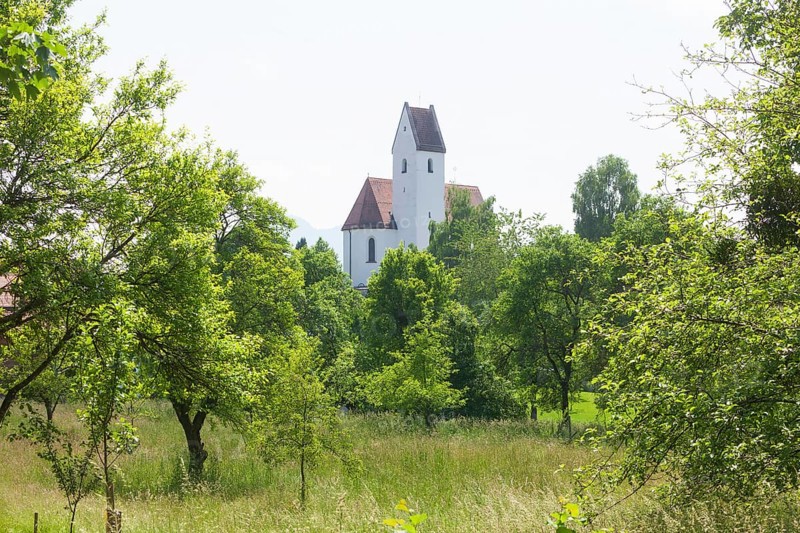 Church of St. Ägidius and Nikolaus, Grainbach, Samerberg, Chiemgau, Upper Bavaria, Bavaria, Germany
