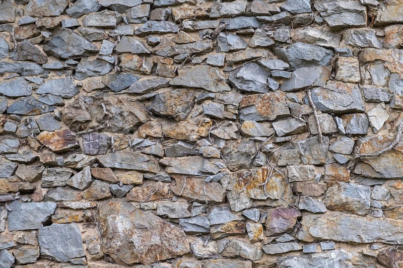 Quarry stone wall, background, texture, Hesse, Germany