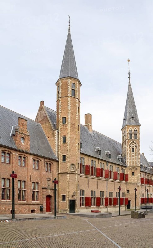 Scenery around Middelburg Abbey in Middelburg located in the dutch province of Zeeland