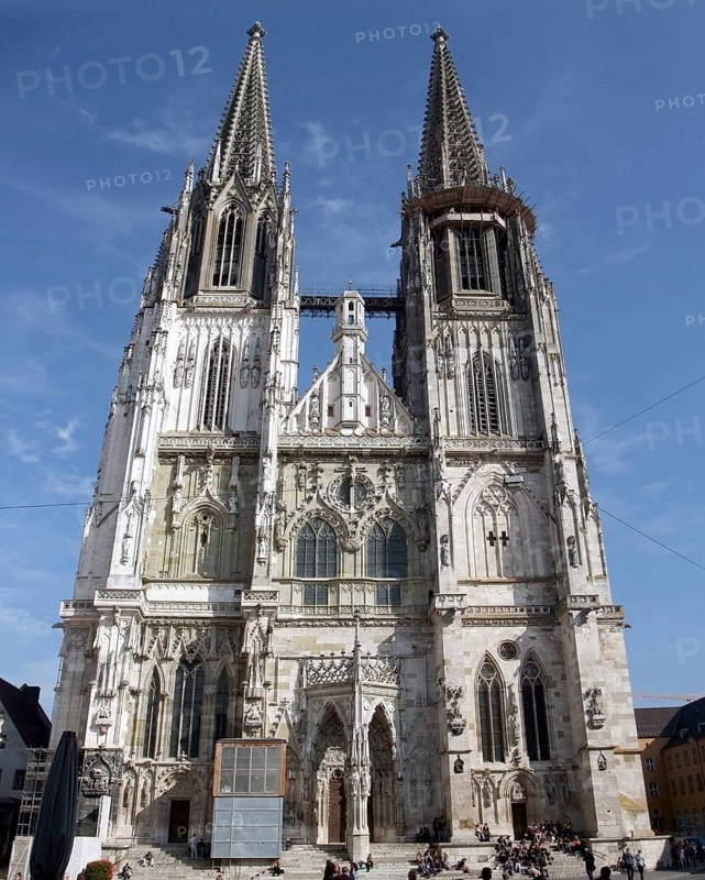 Detail of the Regensburg Cathedral in Regensburg, a city in Bavaria Germany