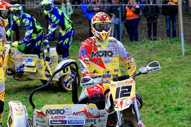 Motocross, Rudersberg, Baden-Württemberg, Germany, Europe, Rider on a motocross bike with sidecar during a race on grass, Rudersberg motocross