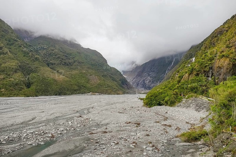 Scenery around the Franz Josef Glacier on the West Coast at the South Island of New Zealand