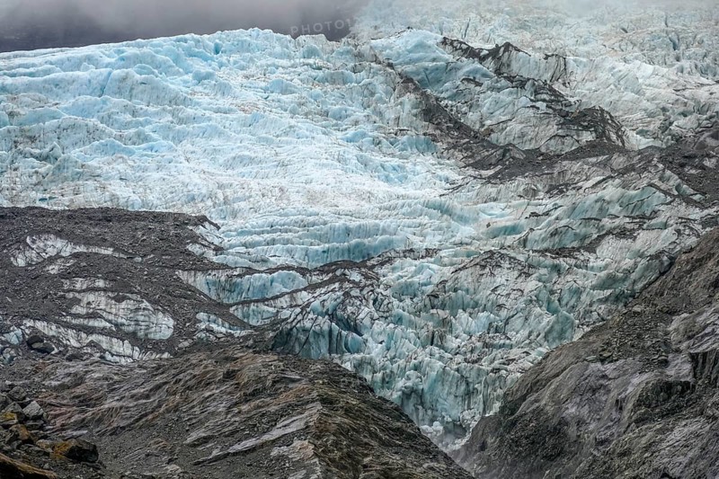 Detail scenery around the Franz Josef Glacier on the West Coast at the South Island of New Zealand