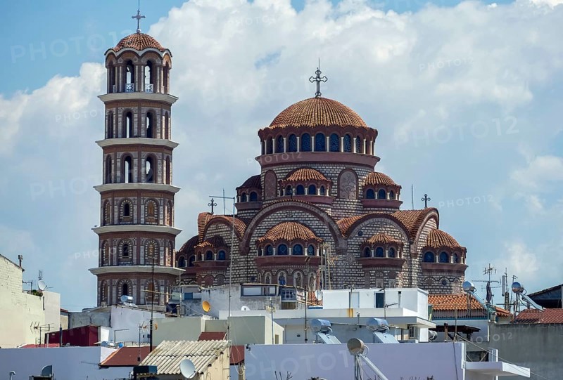 Church named Ekklisia Panagia Korifini in Nea Moudania at Chalkidiki, a peninsula and part of the region of Central Macedonia in Greece