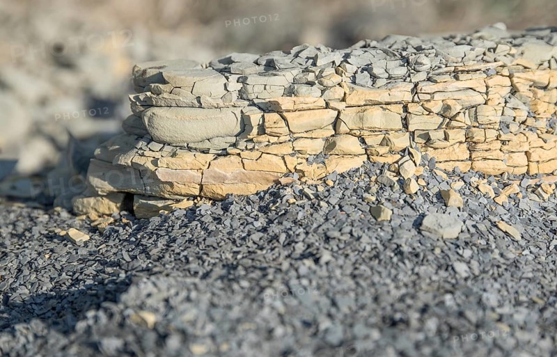 Closeup shot of a brittle stone detail
