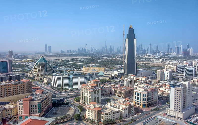 Aerial view of Dubai in the United Arab Emirates