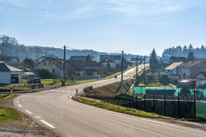 Impression of Aydoilles, a commune in the Vosges department in Grand Est in northeastern France at winter time