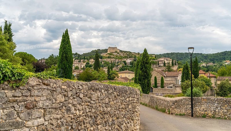 Scenery around Vaison-la-Romaine, a town in the Vaucluse department in the Provence region in southeastern France