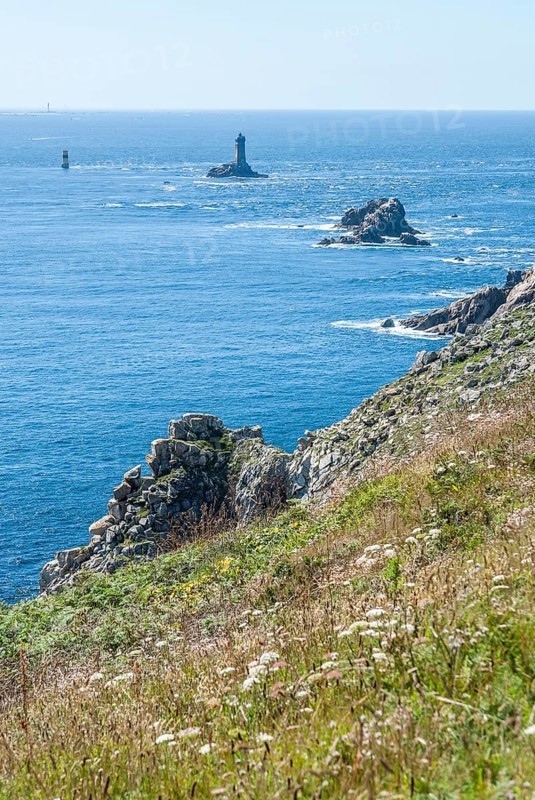 Coastal scenery around Pointe du Raz, a promontory in Brittany, France