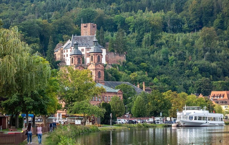 City view of Miltenberg including the Mildenburg in Lower Franconia, Bavaria, Germany
