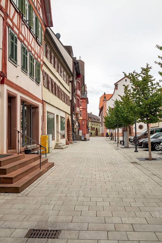 City view of Tauberbischofsheim, a town in Southern Germany