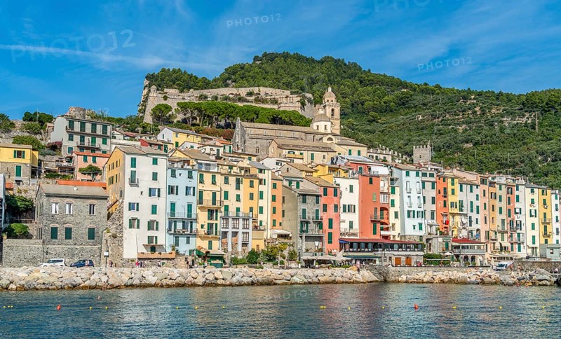 Scenery around Porto Venere, a town at a coastal area in the province of La Spezia in Liguria, located in the northwest of Italy
