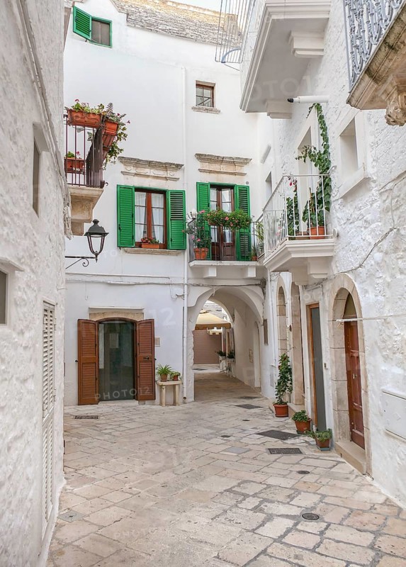 Scenery around Locorotondo in Apulia, an area in Southern Italy