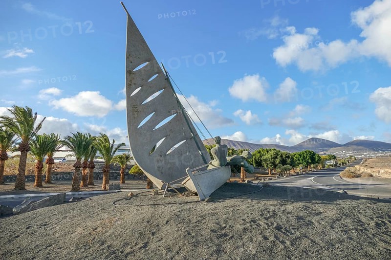 Sculpture around Puerto Calero at Lanzarote