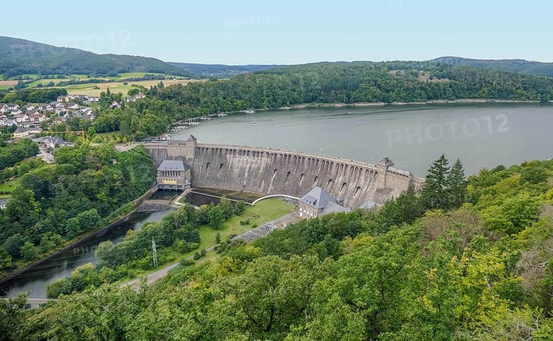 Scenery around the Edersee Dam in Hesse, Germany
