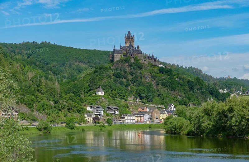 Scenery around Cochem, a town at Moselle river in Rhineland-Palatinate, Germany, at summer time