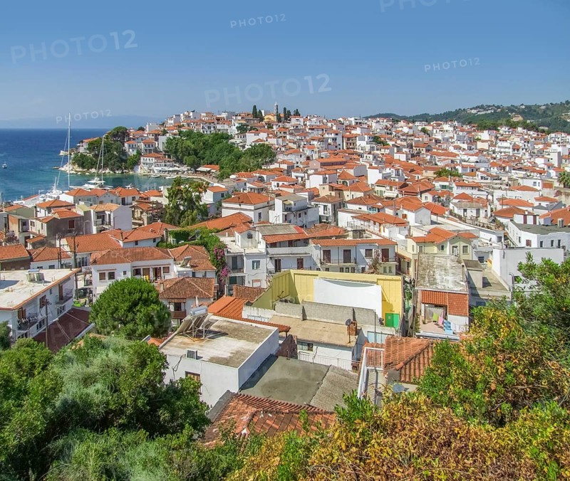 City named Skiathos, located at Skiathos which is one of the greek Sporades islands