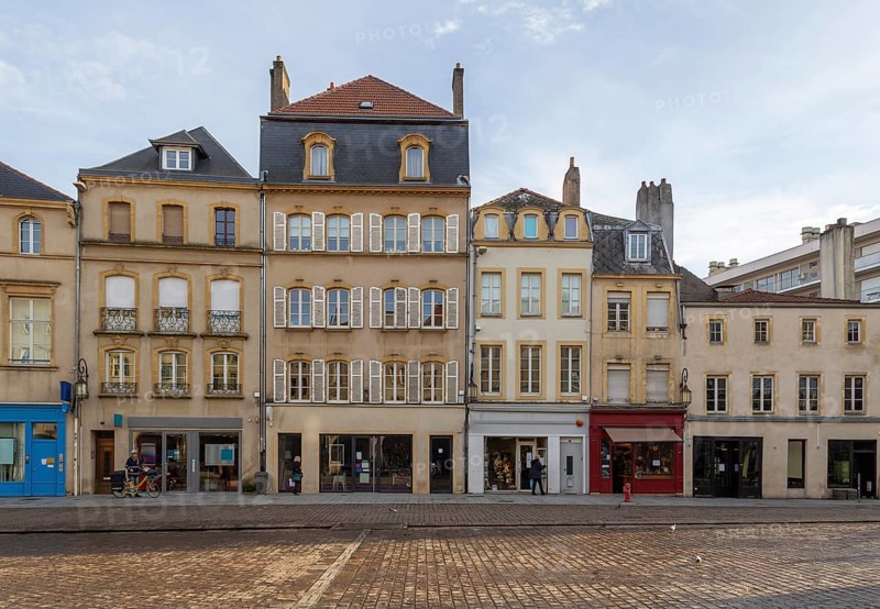 Impression around Place Saint-Louis in Metz, the capital city in the Lorraine region of France