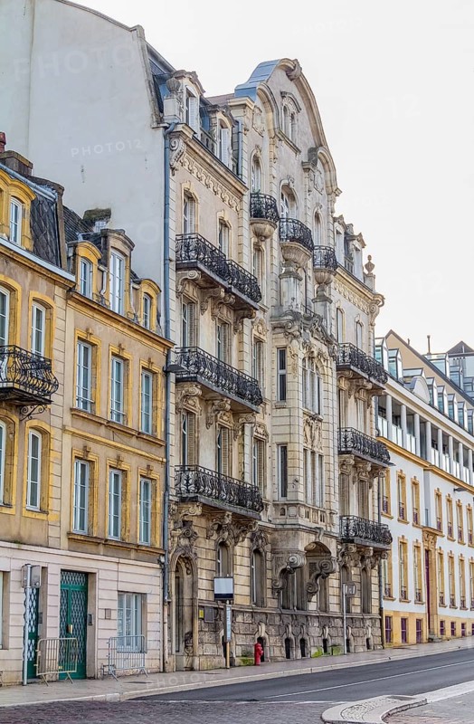 Impression of a city named Metz, located in the Lorraine region in France at winter time