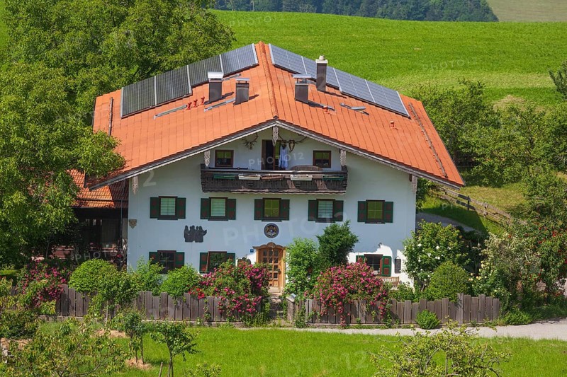 Residential building, Samerberg, Chiemgau, Upper Bavaria, Bavaria, Germany