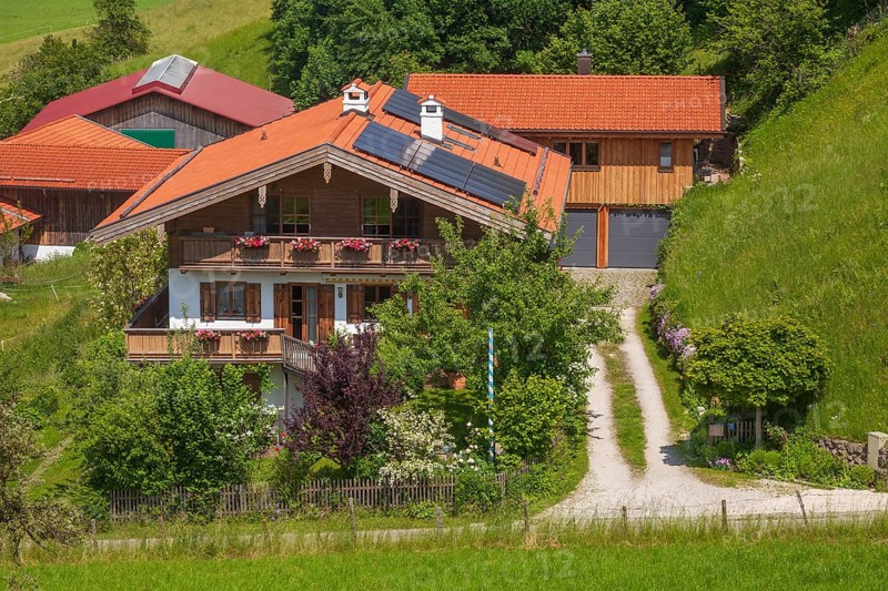 Residential building, Samerberg, Chiemgau, Upper Bavaria, Bavaria, Germany