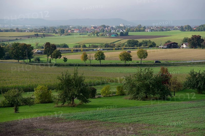 Murrbahn between Hessental and Gaildorf, Deutsche Bahn, regional transport, rail transport, train, Rauhenbretzingen, Schwäbisch Hall, Hohenlohe, Germany