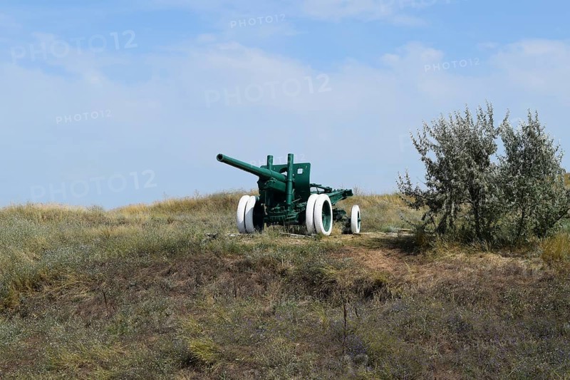 Anti-aircraft guns. Museum of weapons. Taman, Krasnodar Krai, Russia