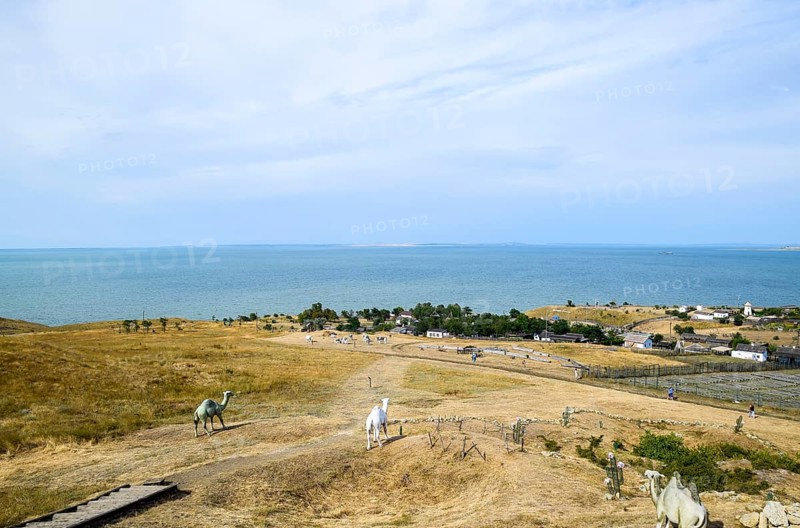 The landscape at the Cossack village, a museum Ataman. Taman, Krasnodar Krai, Russia