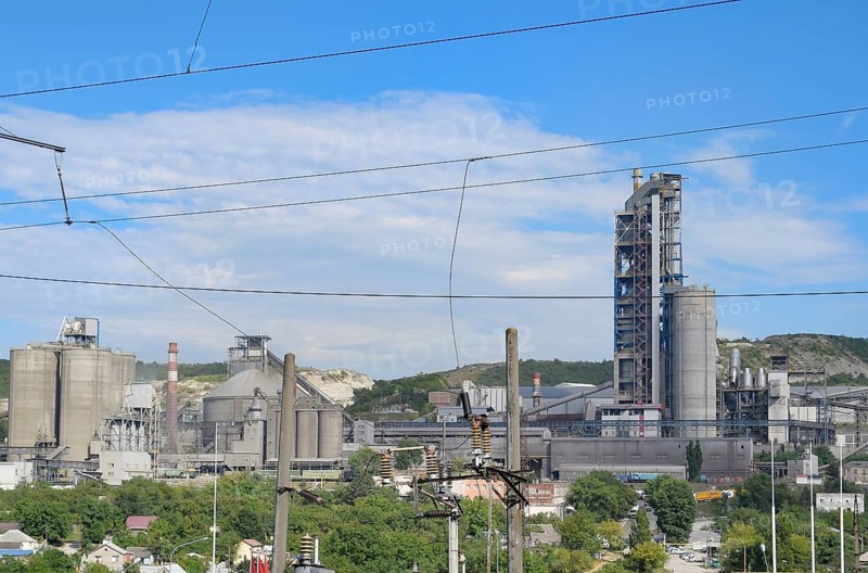 A large cement plant. Verkhnebakansky cement plant. Krasnodar, Russia