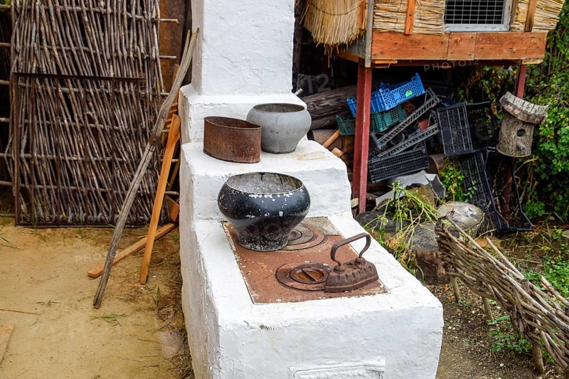 Russian Cossack outdoor oven. Taman, Krasnodar Krai, Russia