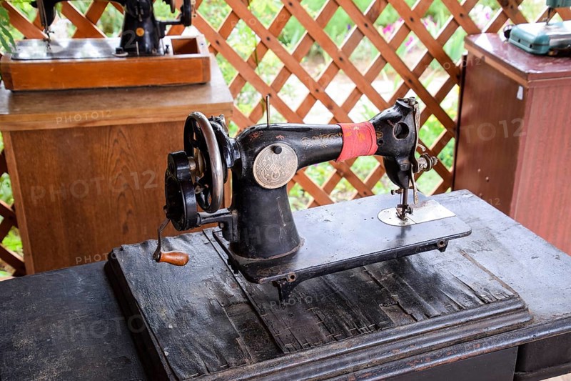 The old manual sewing machine. Taman, Krasnodar Krai, Russia