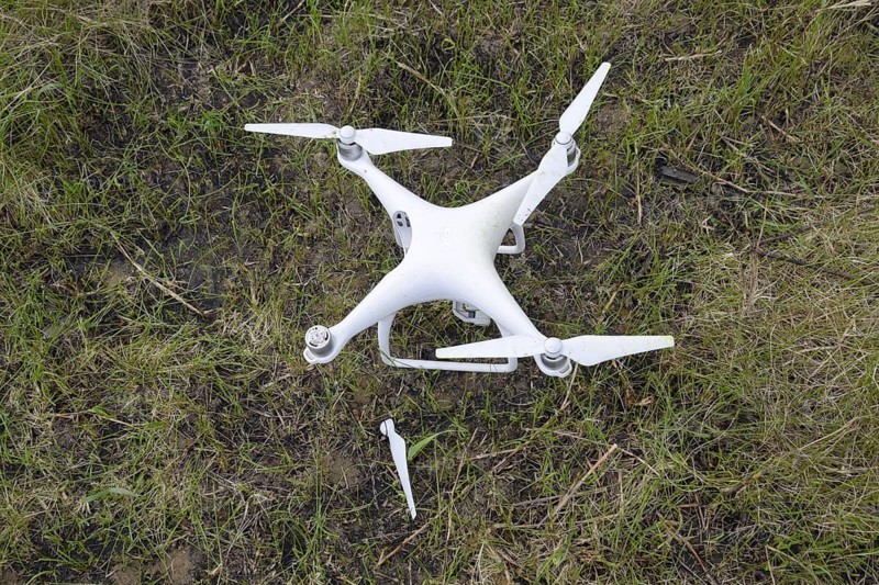 The crashed drone. Atyrau, Kazakhstan