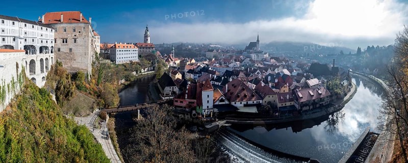 Historic City Of Cesky Krumlov In The Czech Republic In Europe