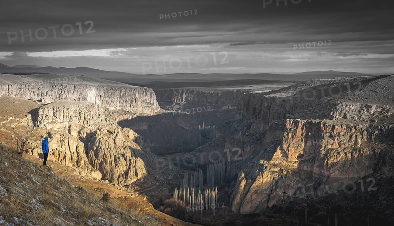 Morning view of ihlara valley in Turkey during sunrise