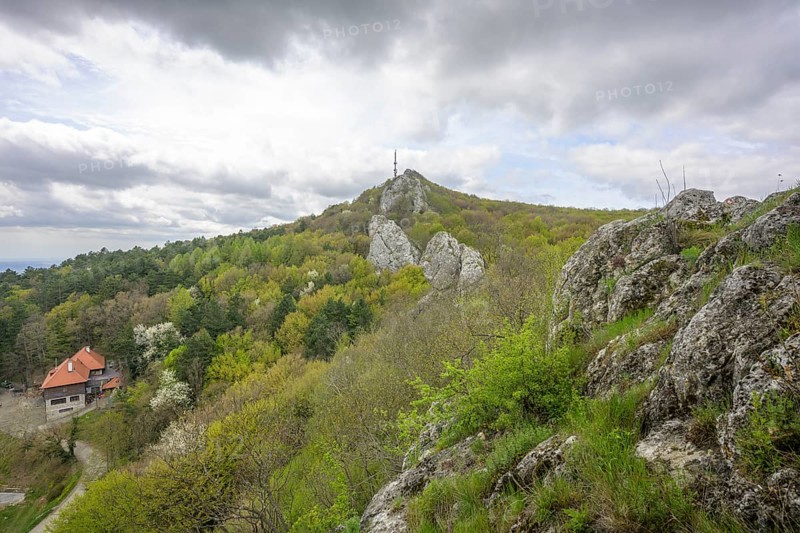 View from the castle ruins of Kalnik over the rocky ridge, Comuna Kalnik, Koprivnica-Križevc County, Croatia