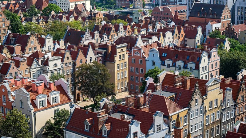 View of the Old Town, Gdansk, Gdansk, Poland