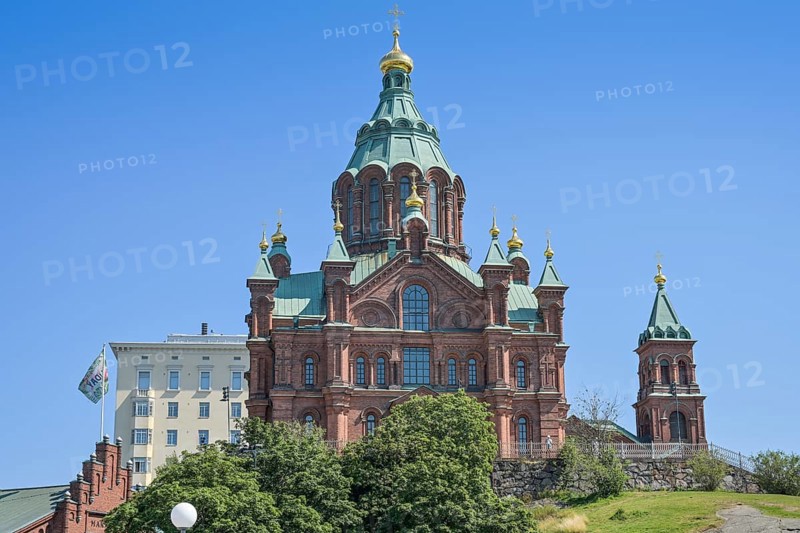 Uspenski Cathedral, Pormestarin Channel, Old Town, Helsinki, Finland