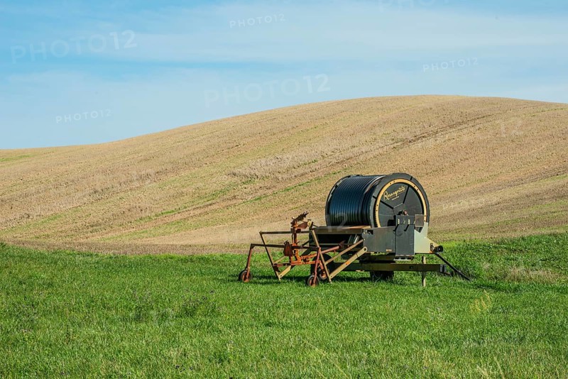 Intake machine in irrigation system in landscape in Ystad municipality, Skåne county, Sweden, Scandinavia