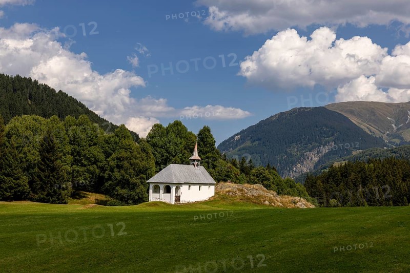 Caplutta S. Leci, chapel in the Surselva, Tujetsch, Sedrun, Graubünden, Switzerland