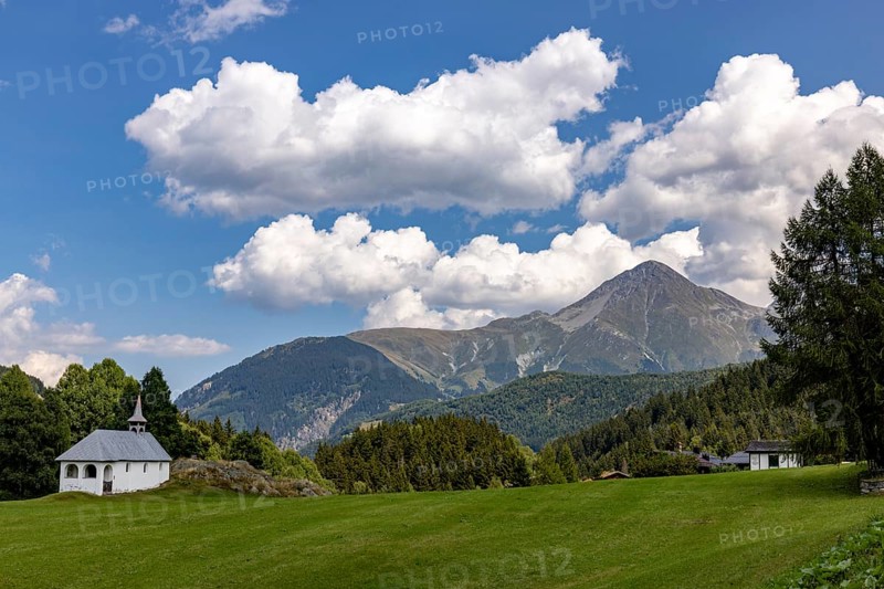 Caplutta S. Leci, chapel in the Surselva, Tujetsch, Sedrun, Graubünden, Switzerland